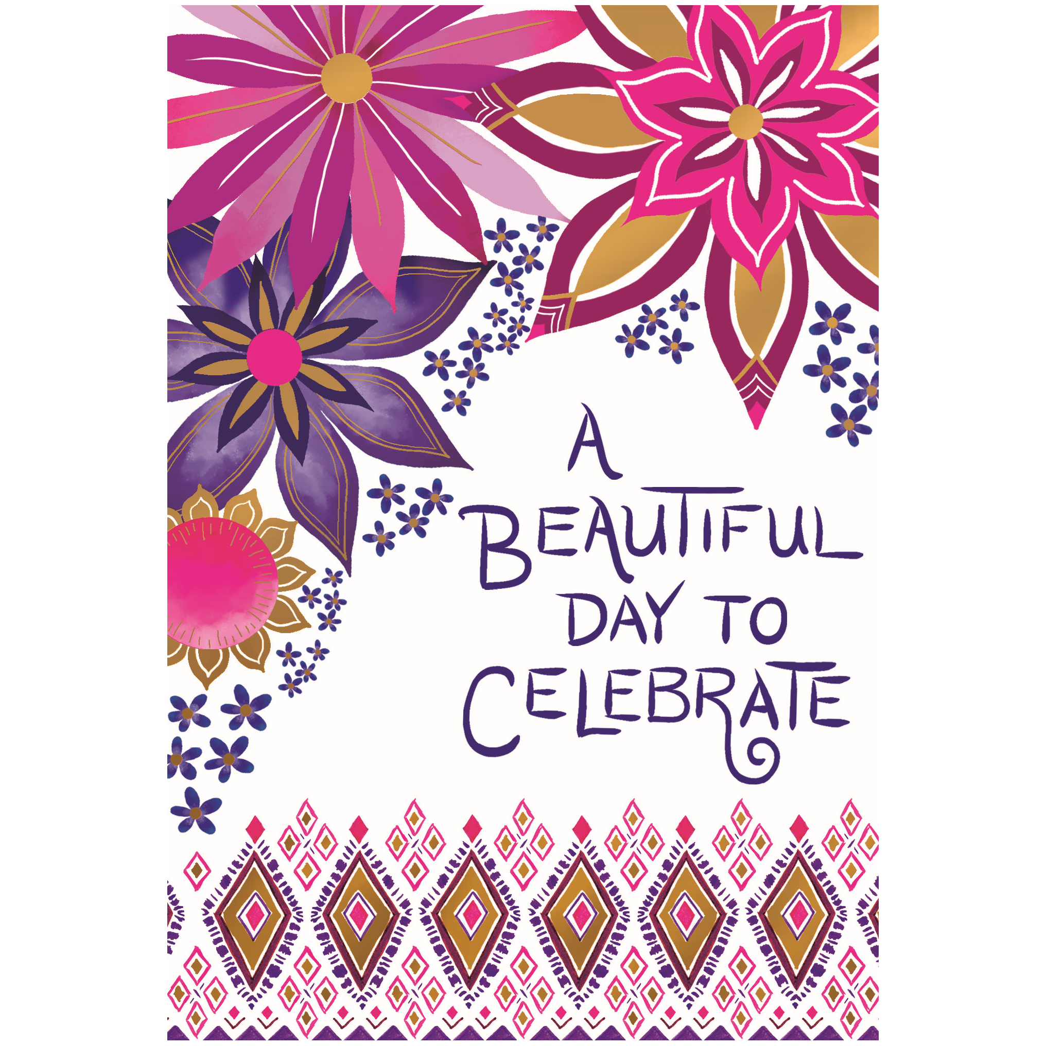 Pictura Flower Garden Birthday Card featuring colorful floral design, suitable for celebrating birthdays with vibrant flowers.